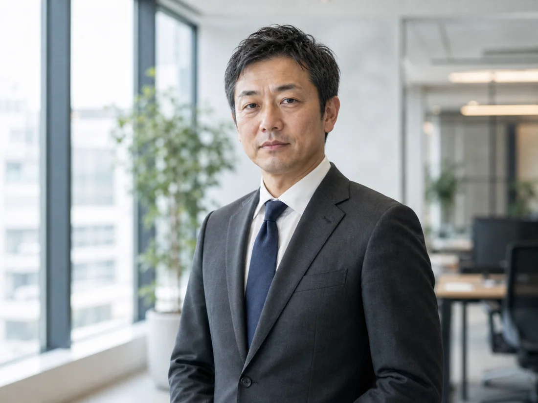 代表メッセージ用の人物ビジュアル